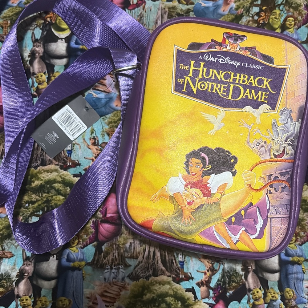 Disney Yellow & Purple The Hunchback of Notre Dame Crossbody Purse